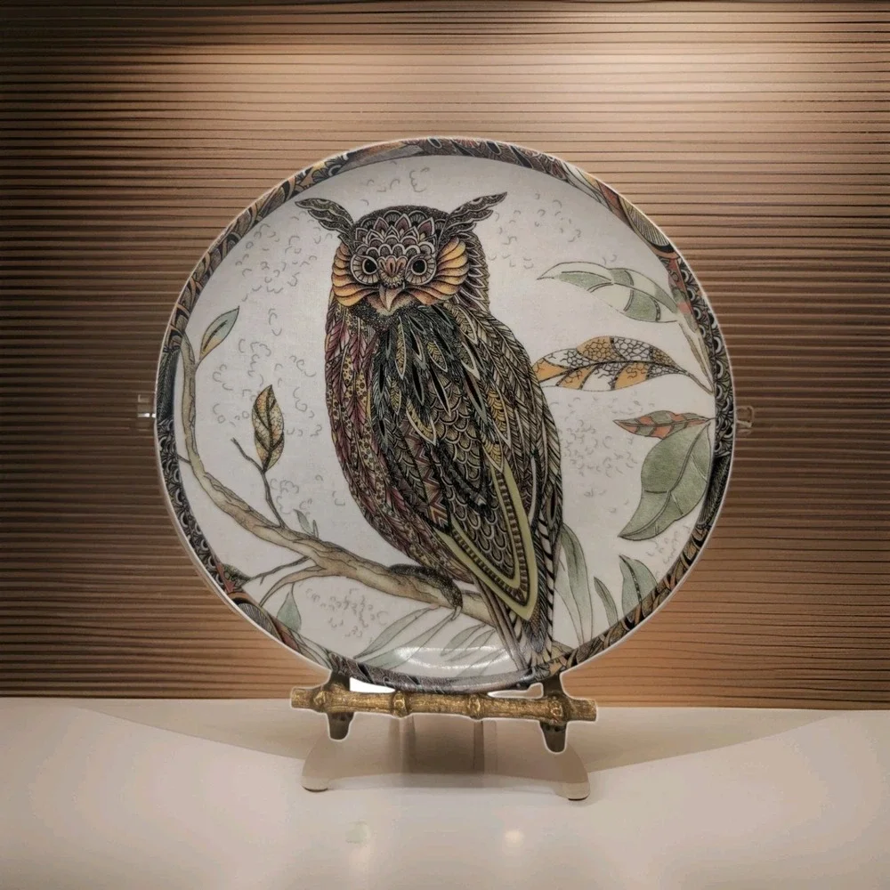 Williams Sonoma Owl Collection Salad Plates Set Of 4 In 4 designs Stoneware 2010